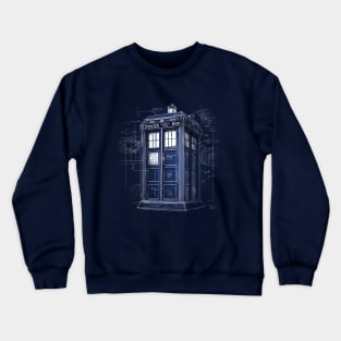 Police Phone Box Blueprint Crewneck Sweatshirt